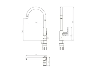 Смеситель для кухни Aquatek Альфа AQ1982CR хром